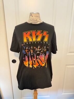 Kiss Black Destroyer Tee